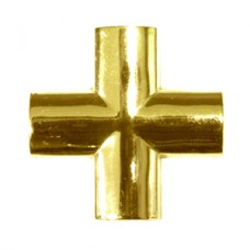 Декор "Крест" 7мм, золото